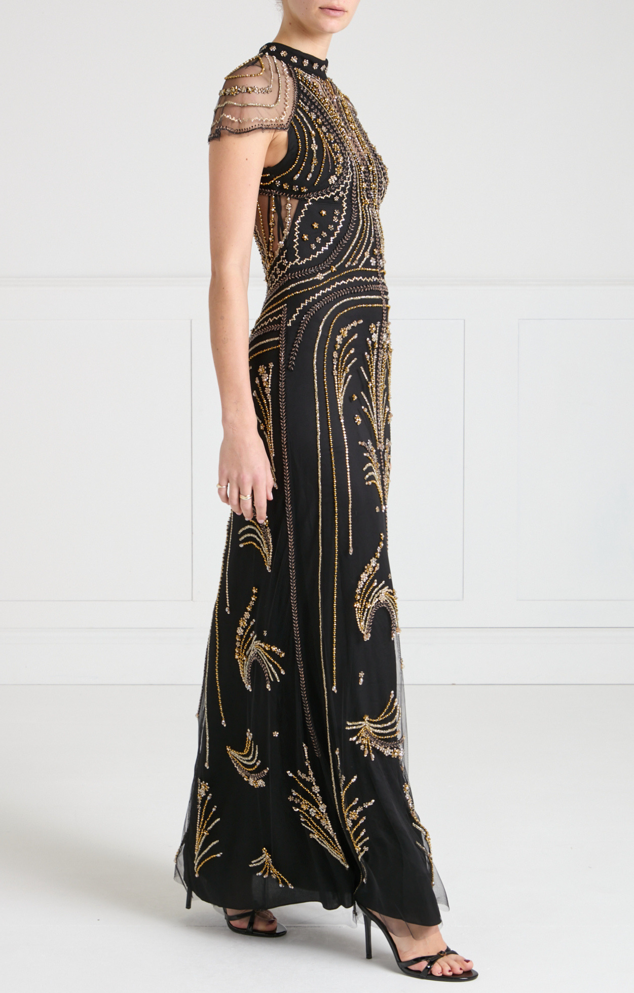 Serayha Gown - Black & Gold