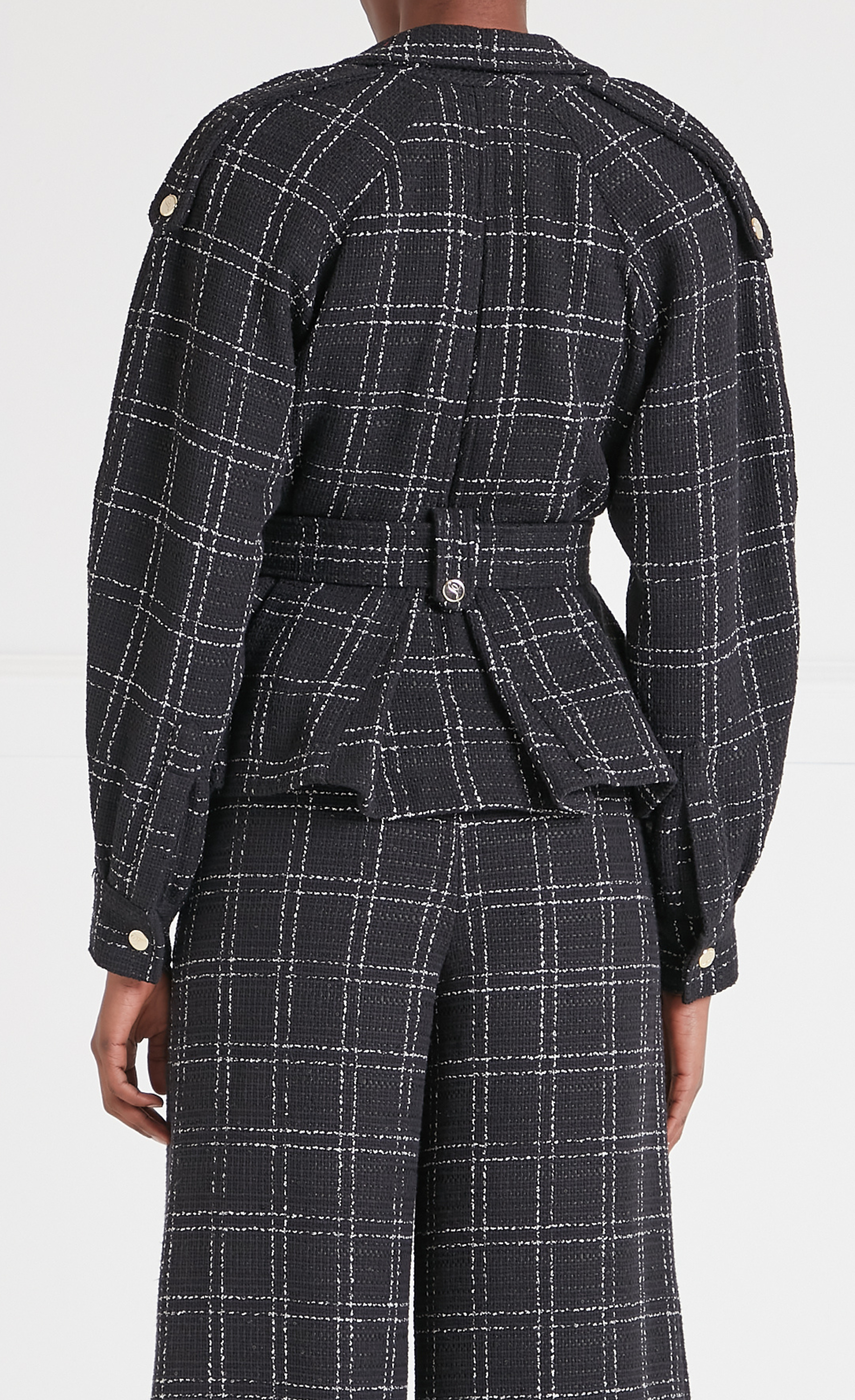 Colonel Belted Jacket - Black Check