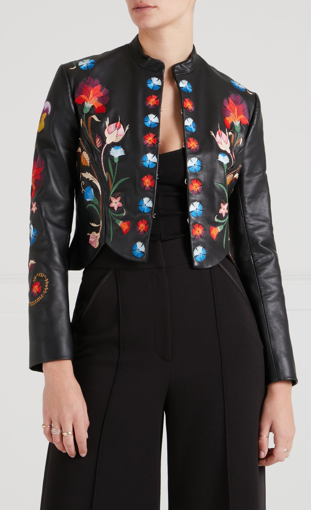 Toledo Fitted Leather Jacket - Black