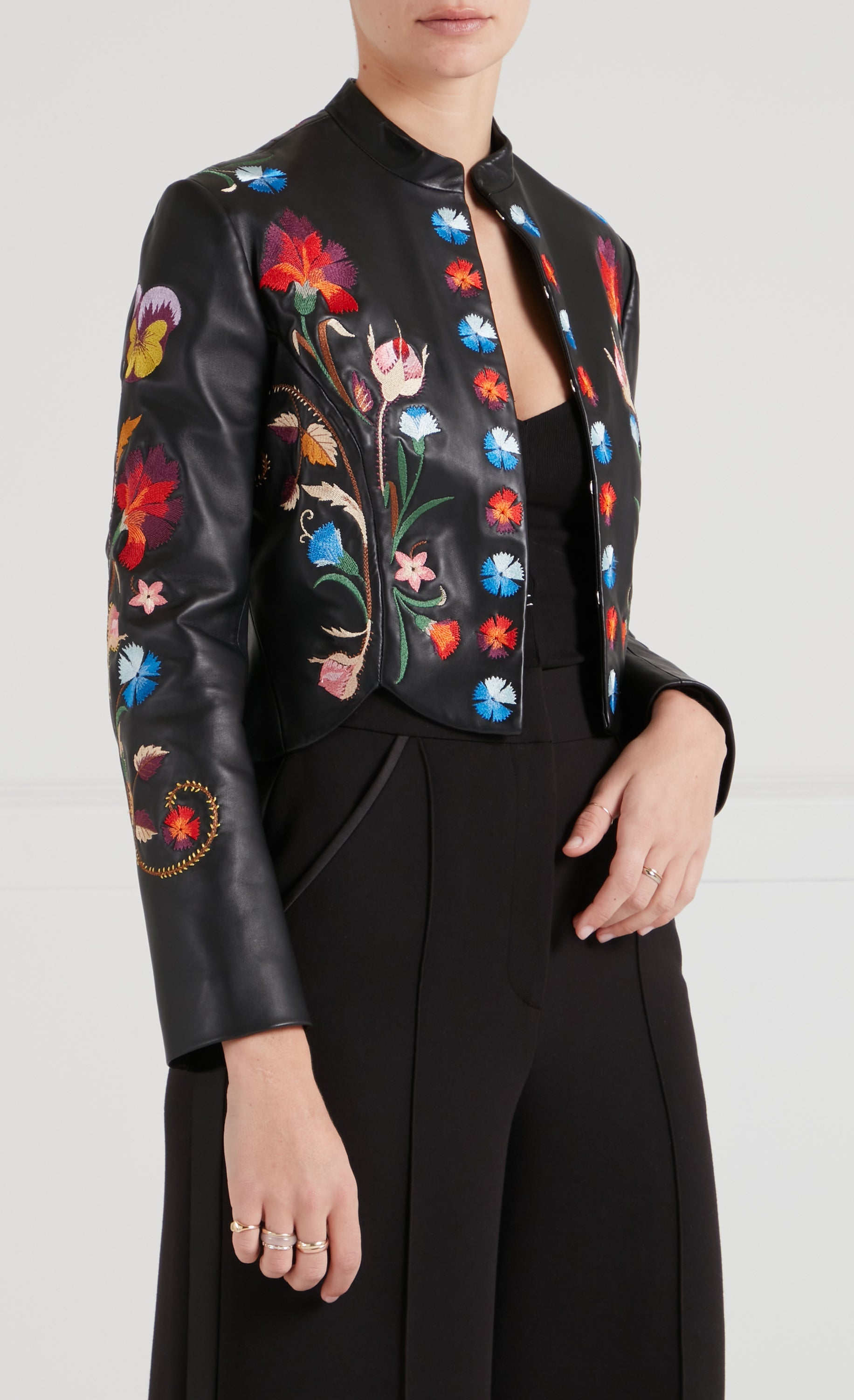 Toledo Fitted Leather Jacket - Black