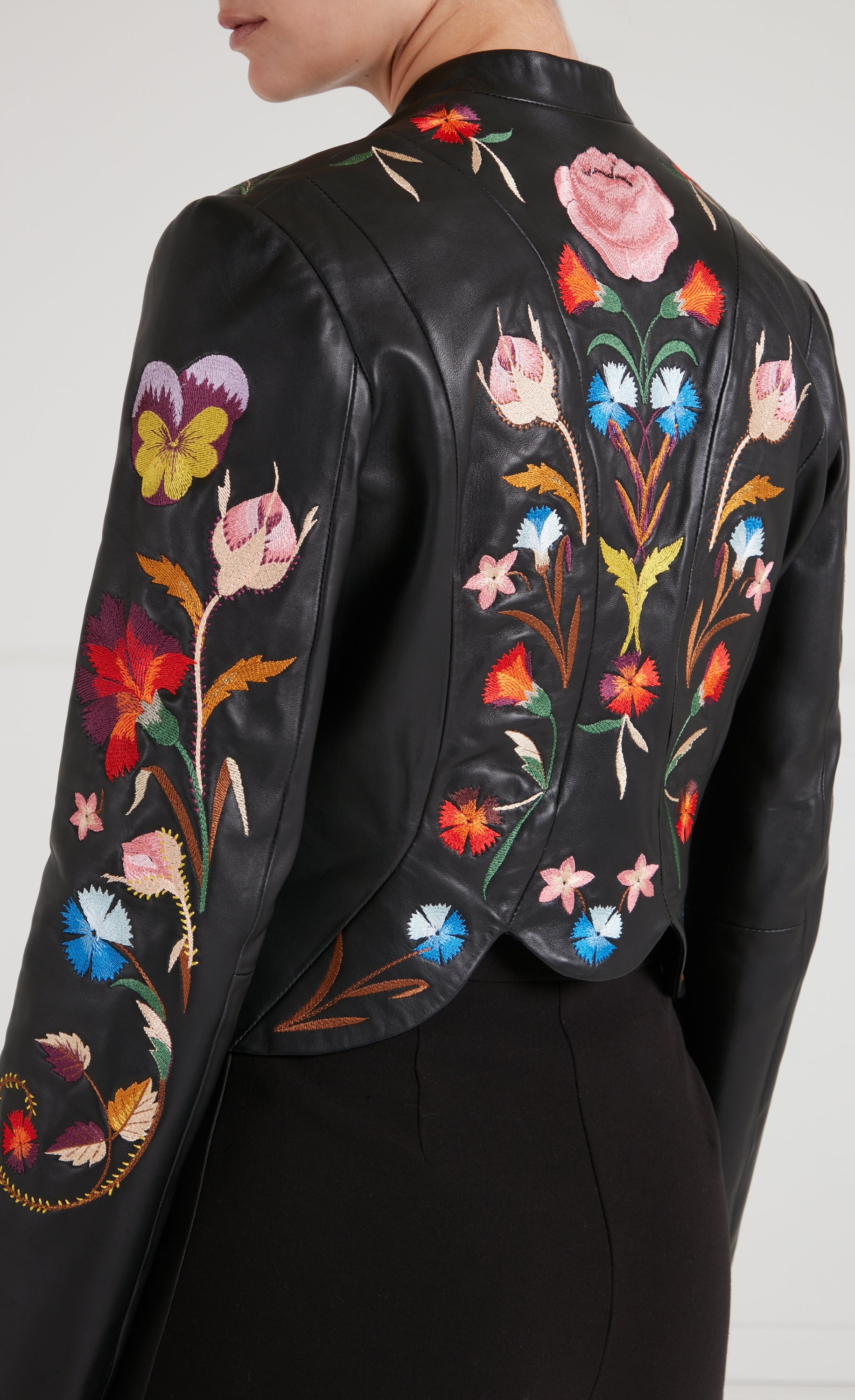 Toledo Fitted Leather Jacket - Black