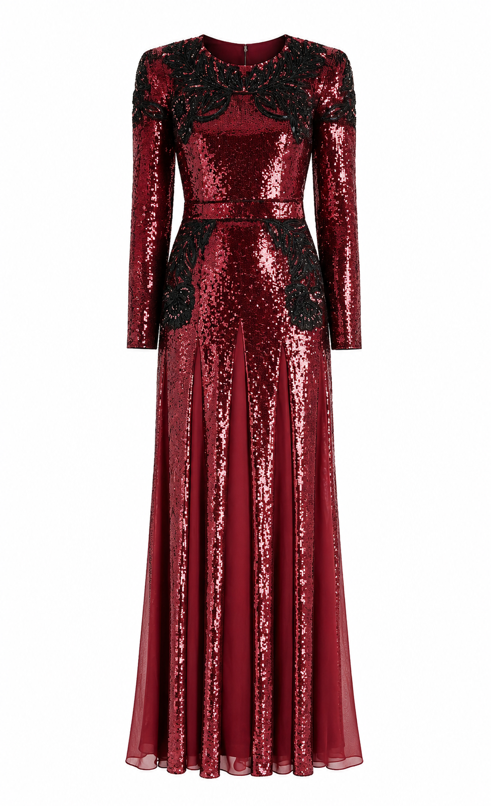 Porta Sleeved Gown - Claret