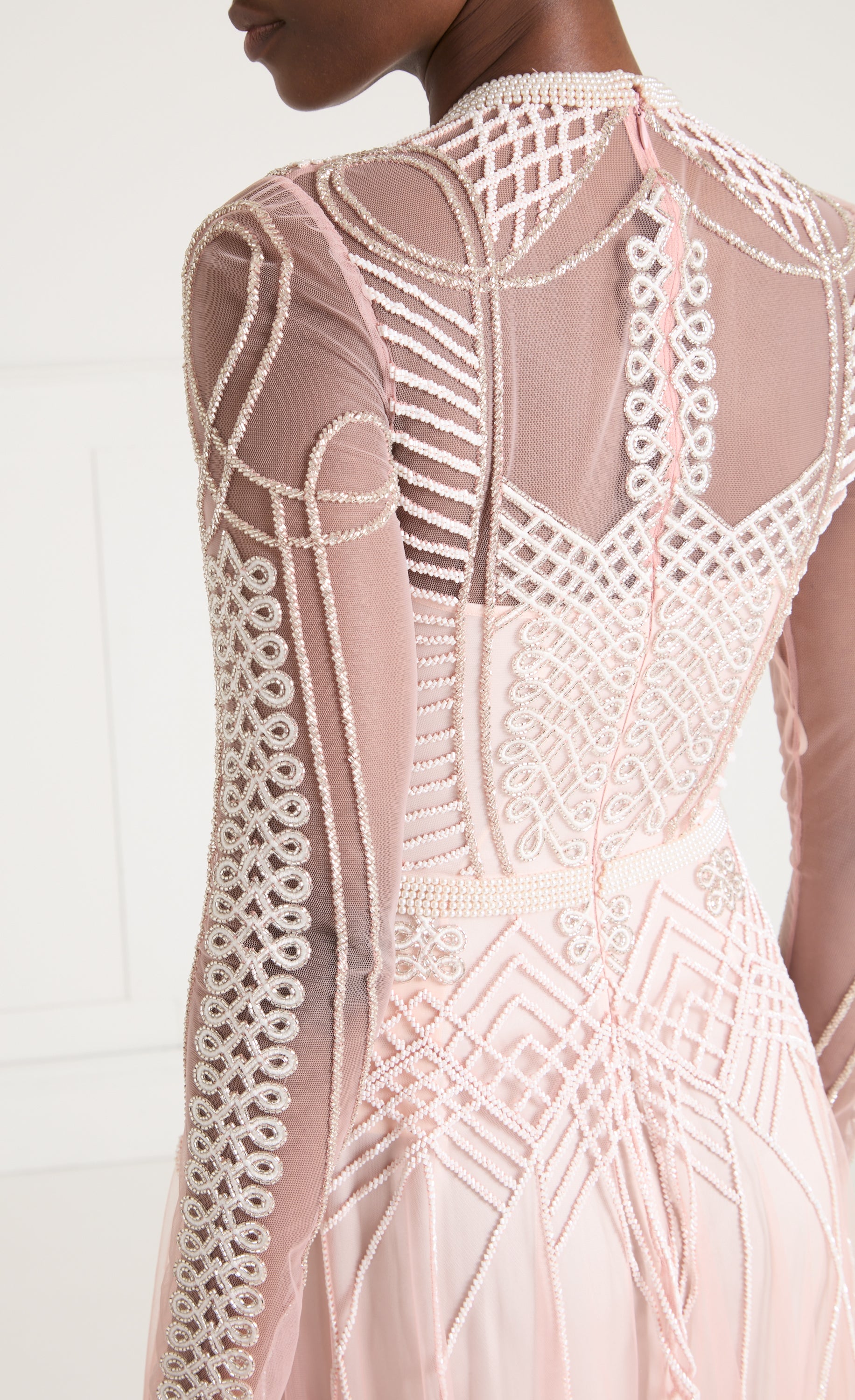 Persephone Sleeved Gown - Rose