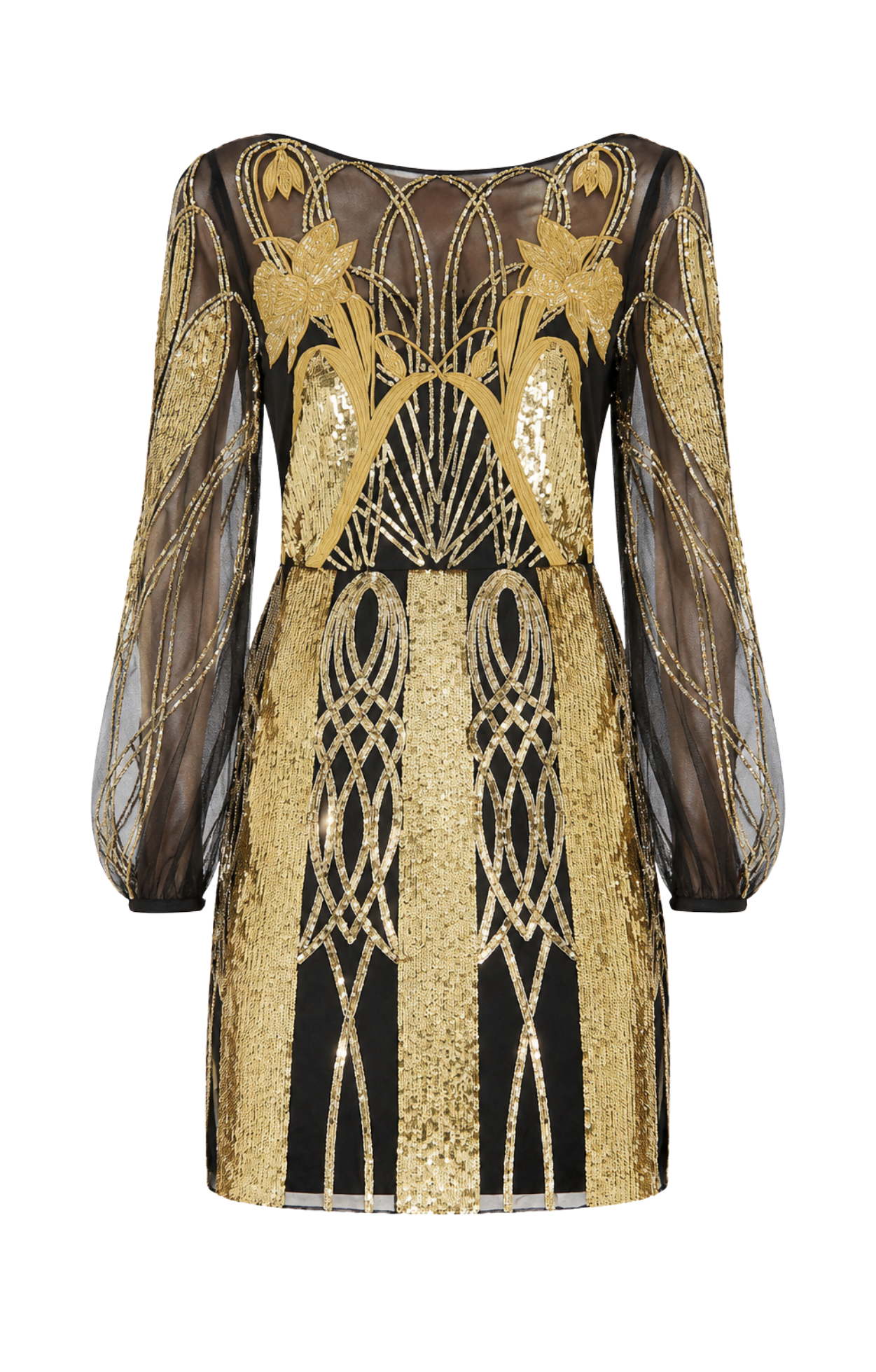Perseus Mini Dress - Gold Mix