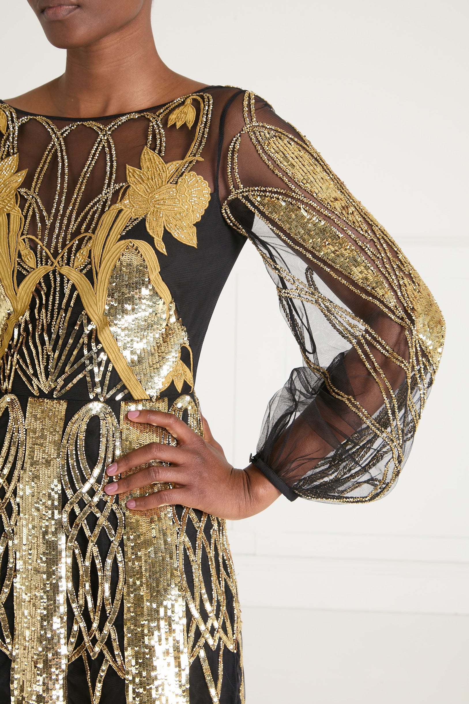Perseus Mini Dress - Gold Mix