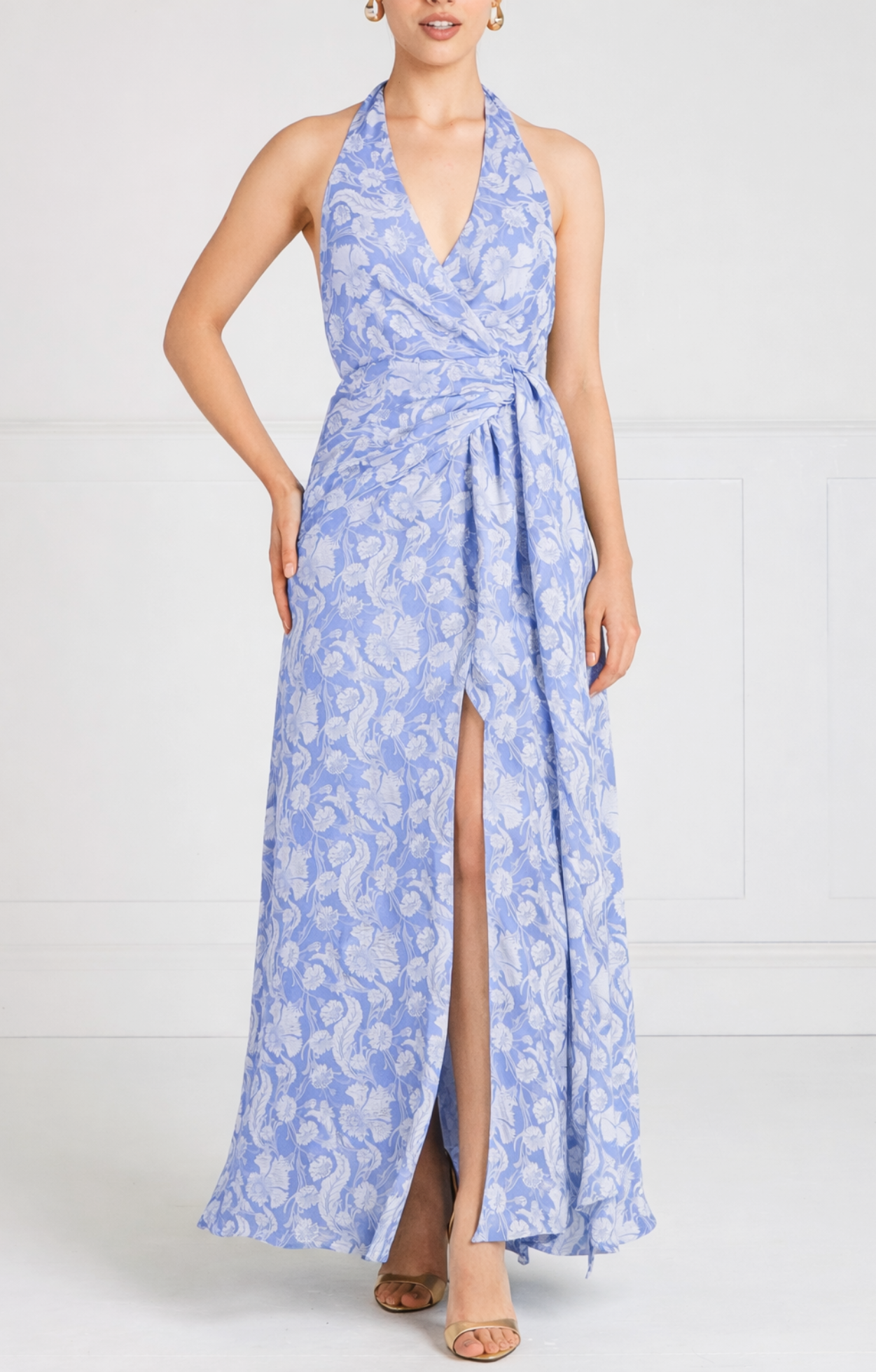 Celine Halter Dress - Lavender Blue