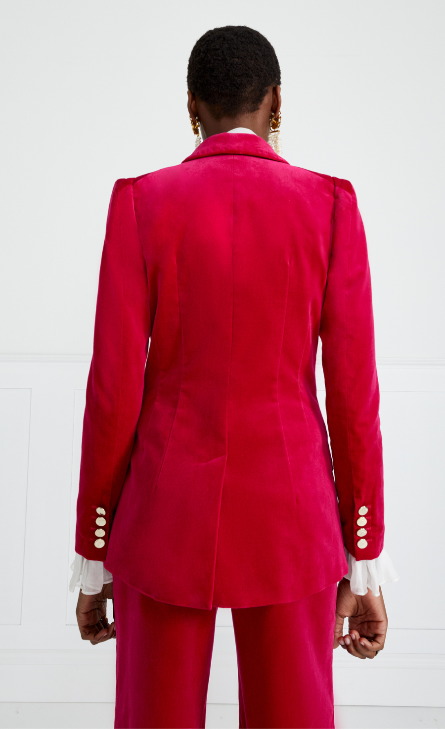 Clove Velvet Jacket - Hot Pink