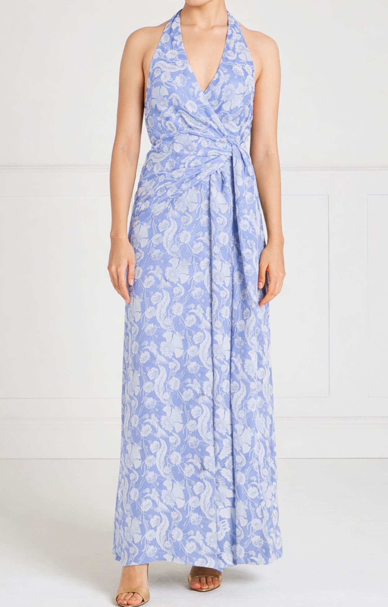 Celine Halter Dress - Lavender Blue