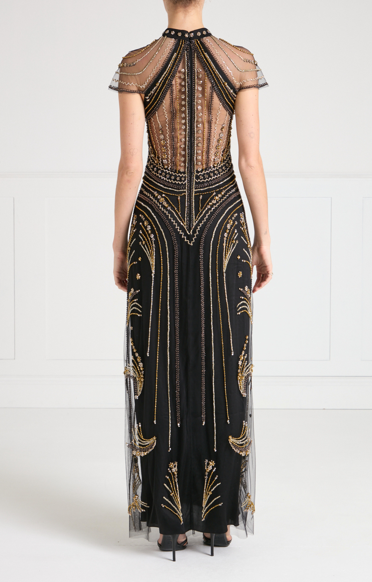 Serayha Gown - Black & Gold
