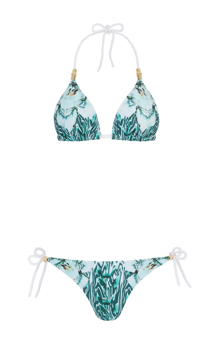 Liana Triangle Bikini Top - Blue Mix