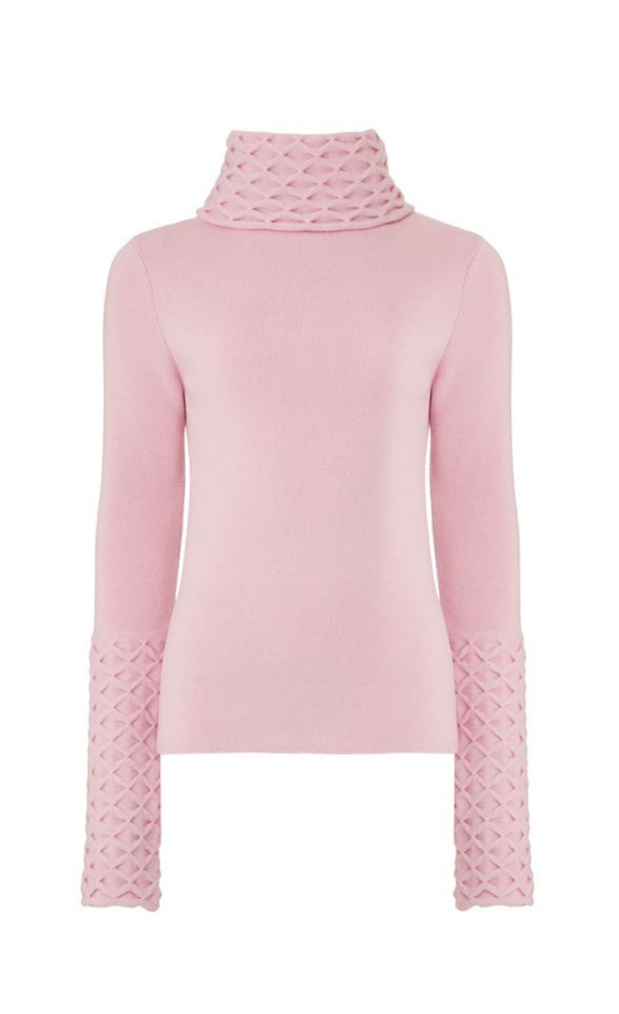 Honeycomb Knit Jumper - Pale Rose