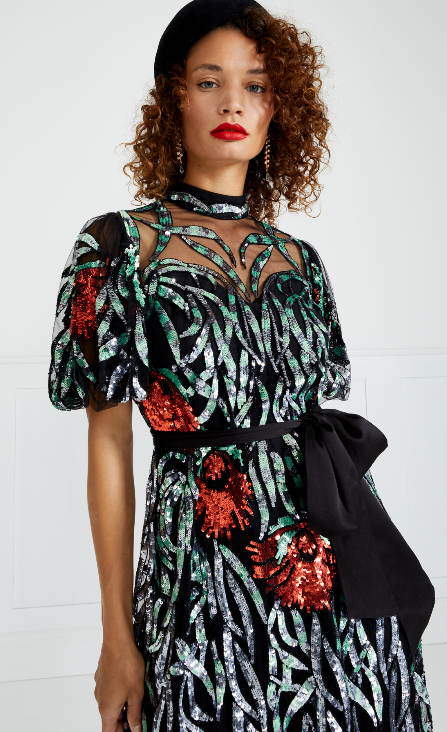 Suzani Sequin Dress - Black