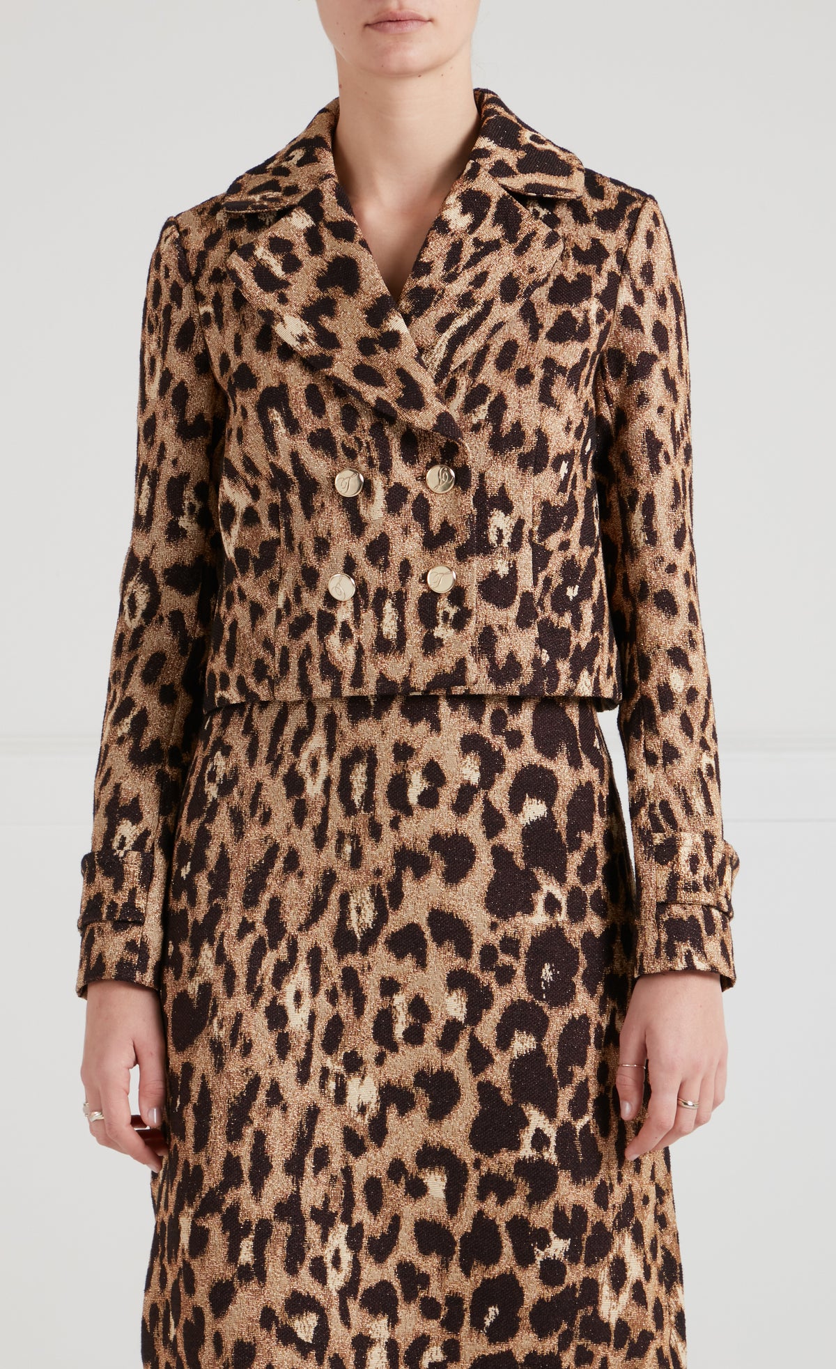 Amara Double-Breasted Jacket - Gold
