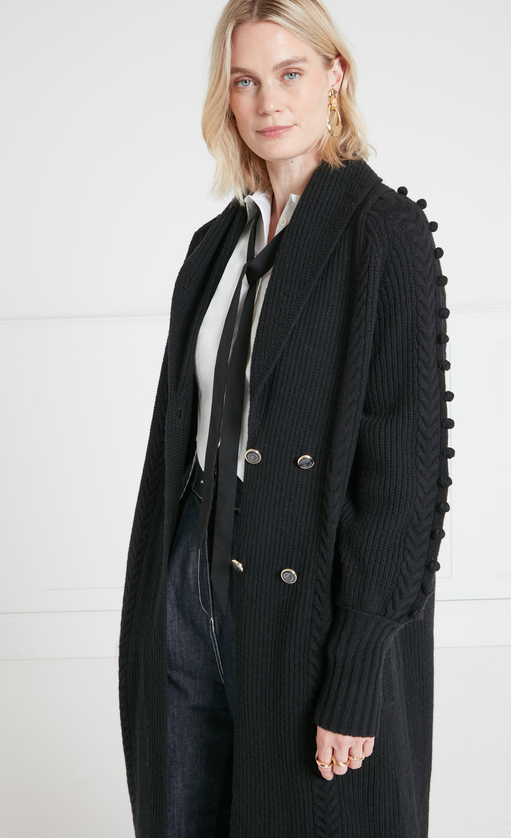 Chrissie Knit Coat - Black