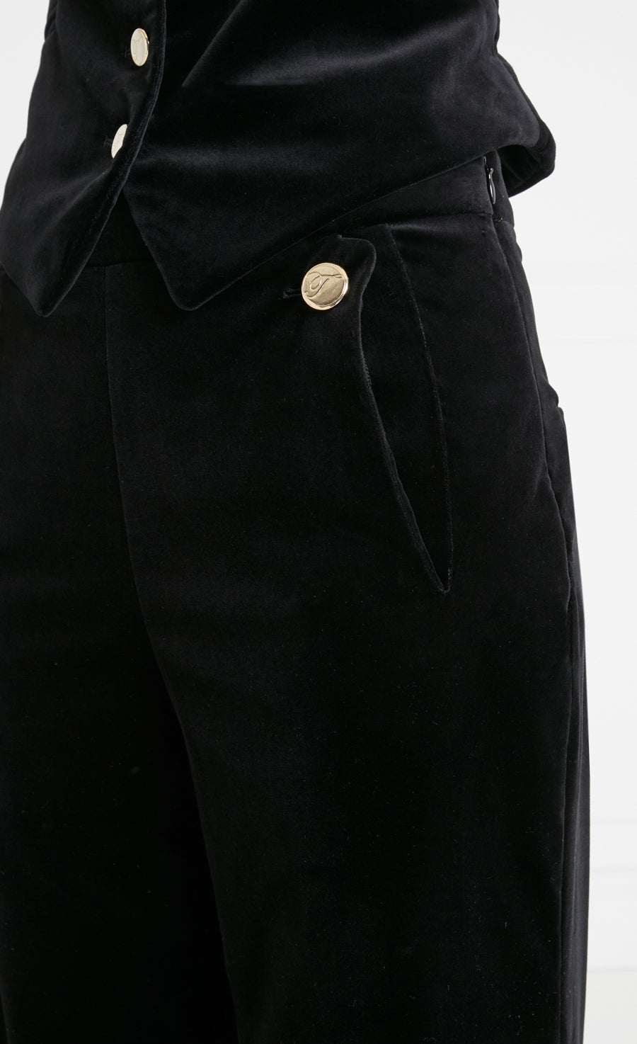 Clove Velvet Trousers - Black