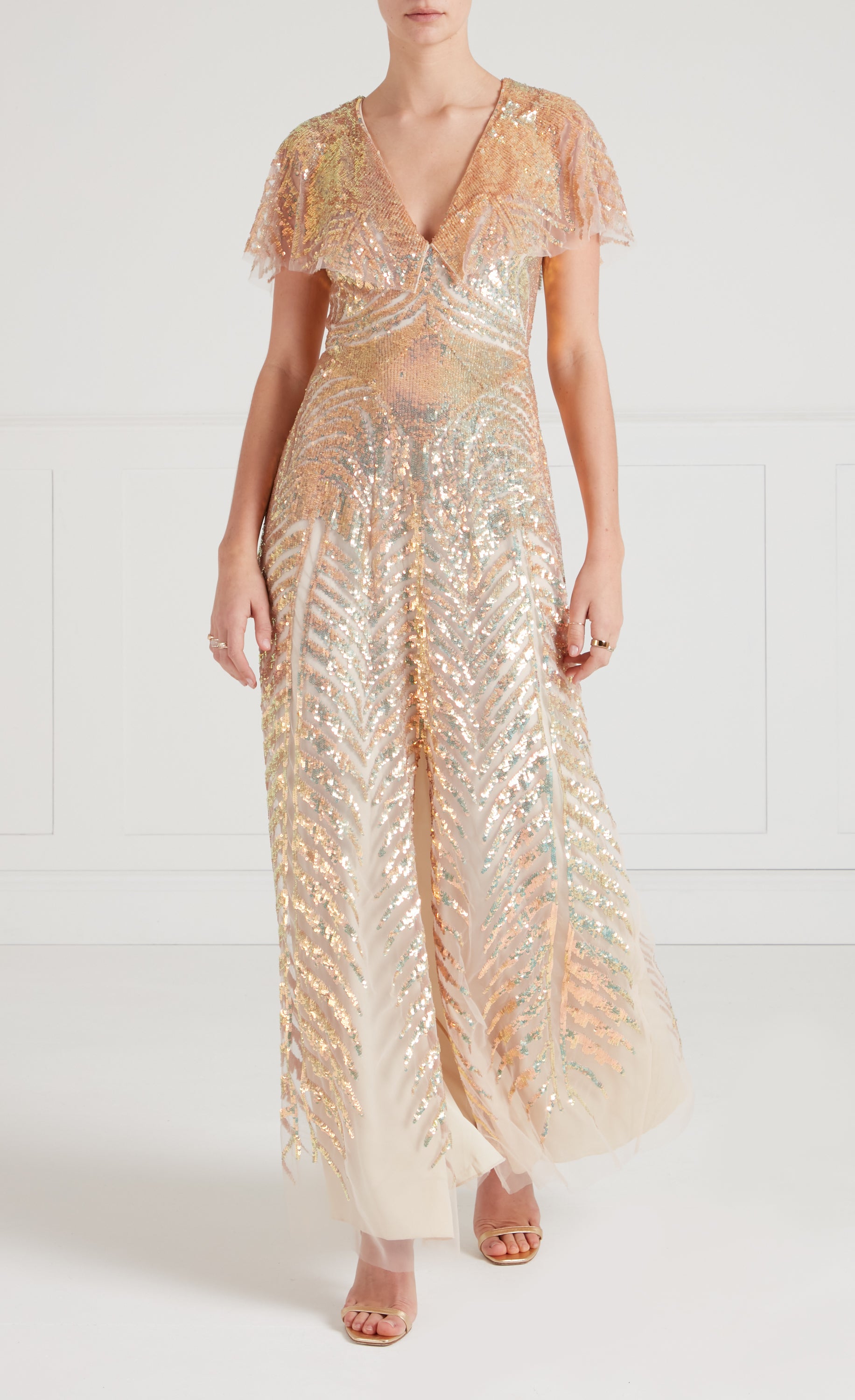 Dusk Long Dress - Gold