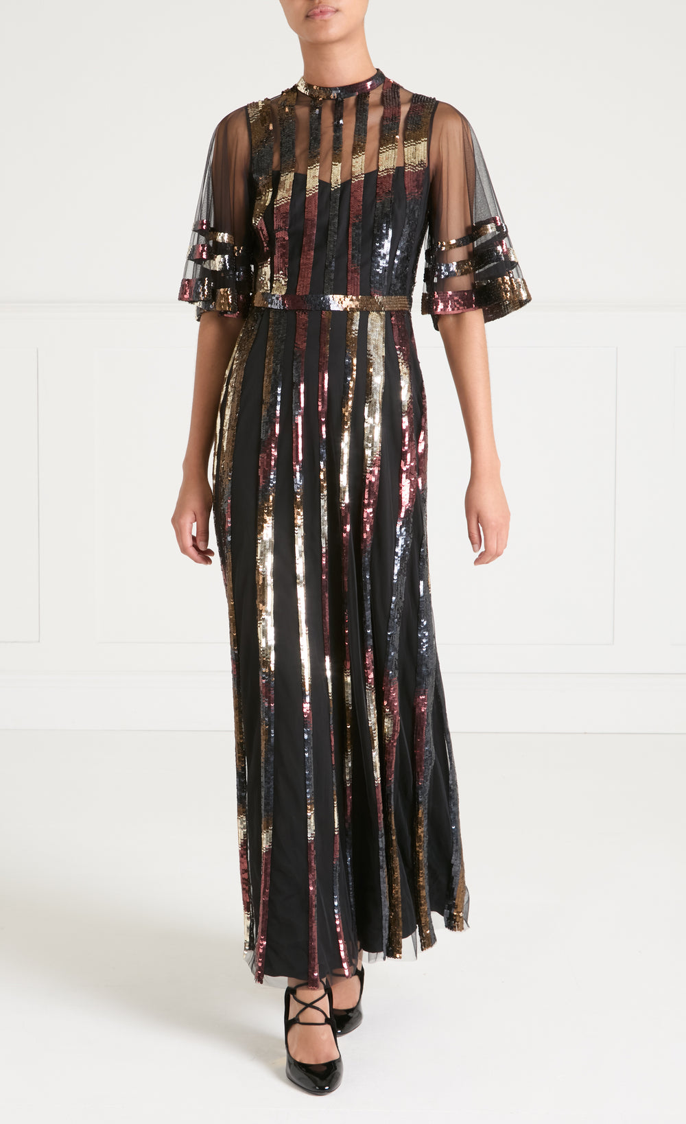 Dusty Gown - Black & Copper