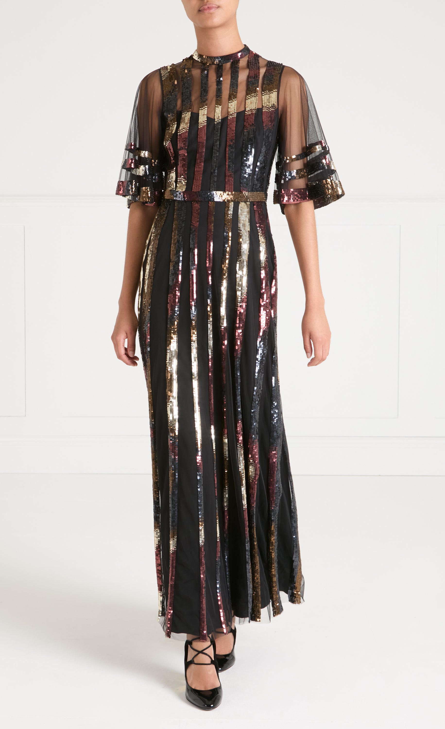 Dusty Gown - Black & Copper
