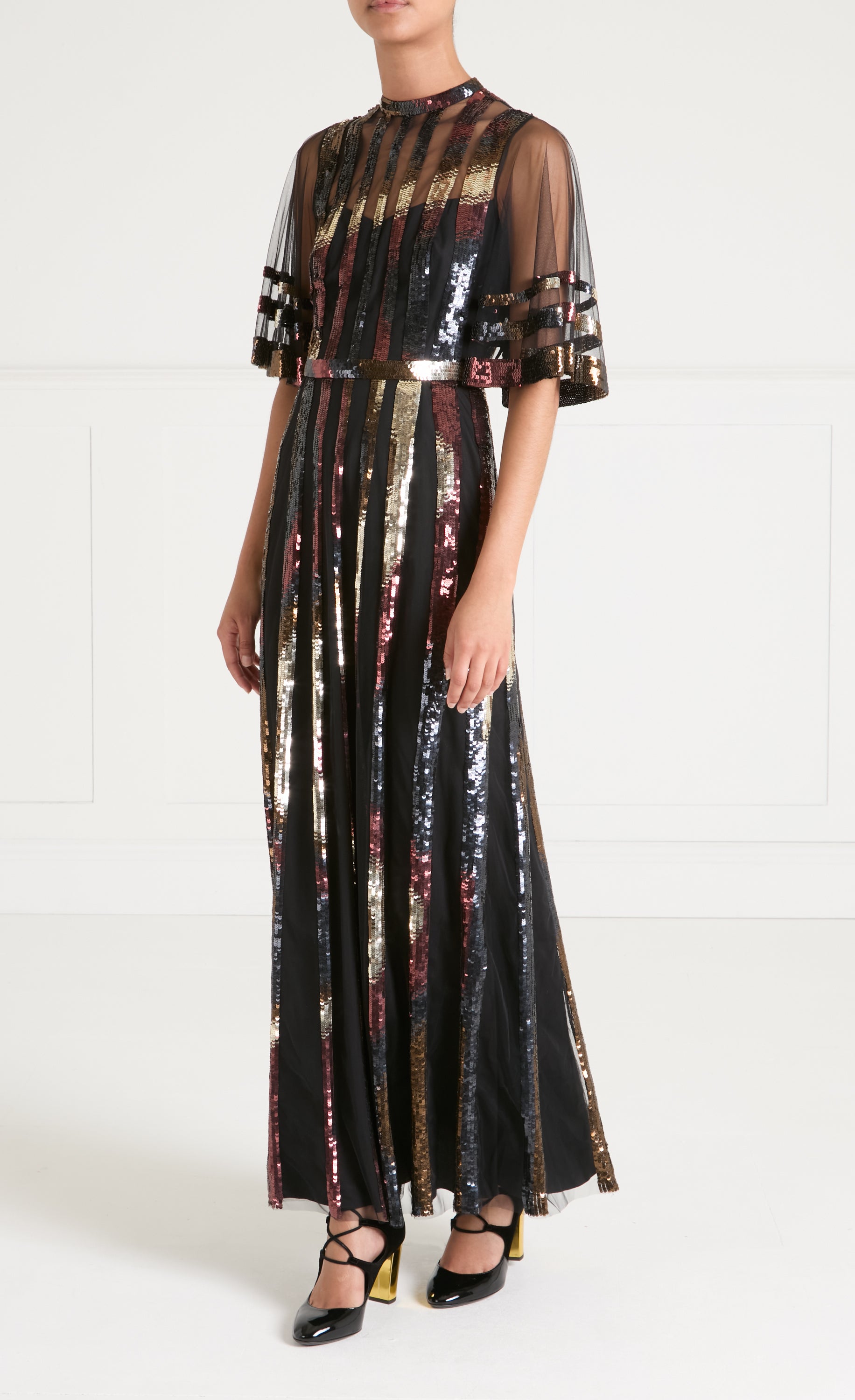 Dusty Gown - Black & Copper