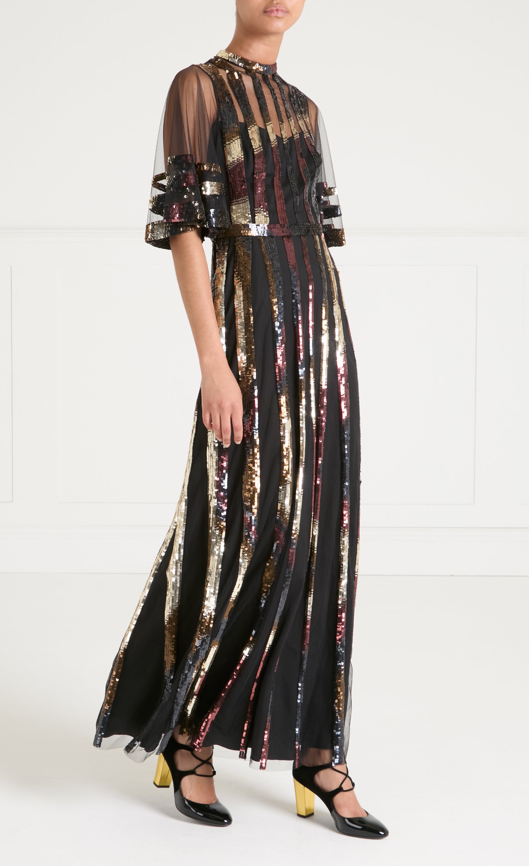 Dusty Gown - Black & Copper