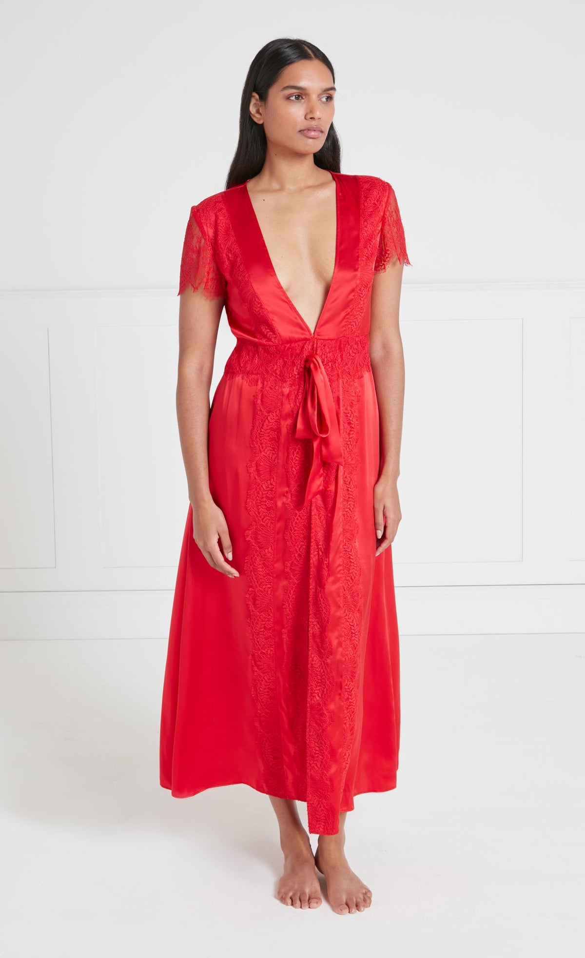 Red Robe All Viewpoints Gaia Robe - Red | Sleepwear | Temperley London – Temperley London (INT)