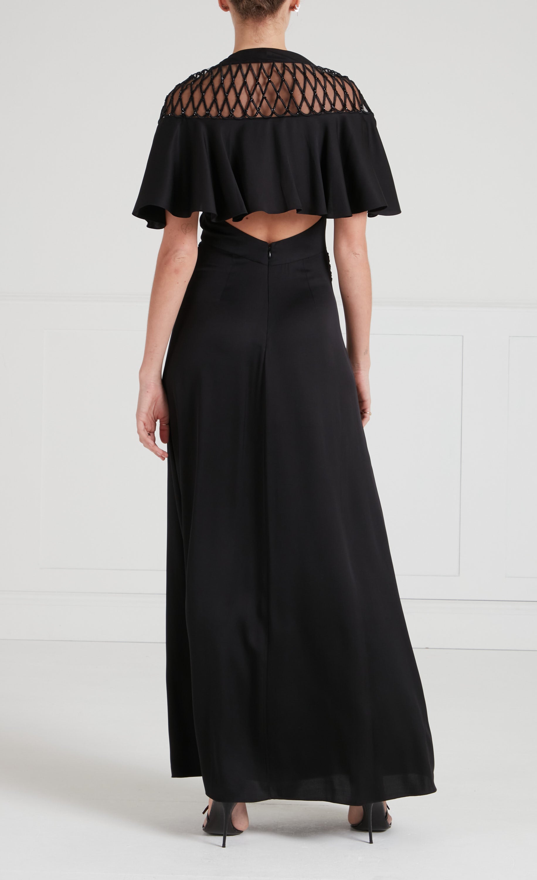 Imogen Cape Gown - Black