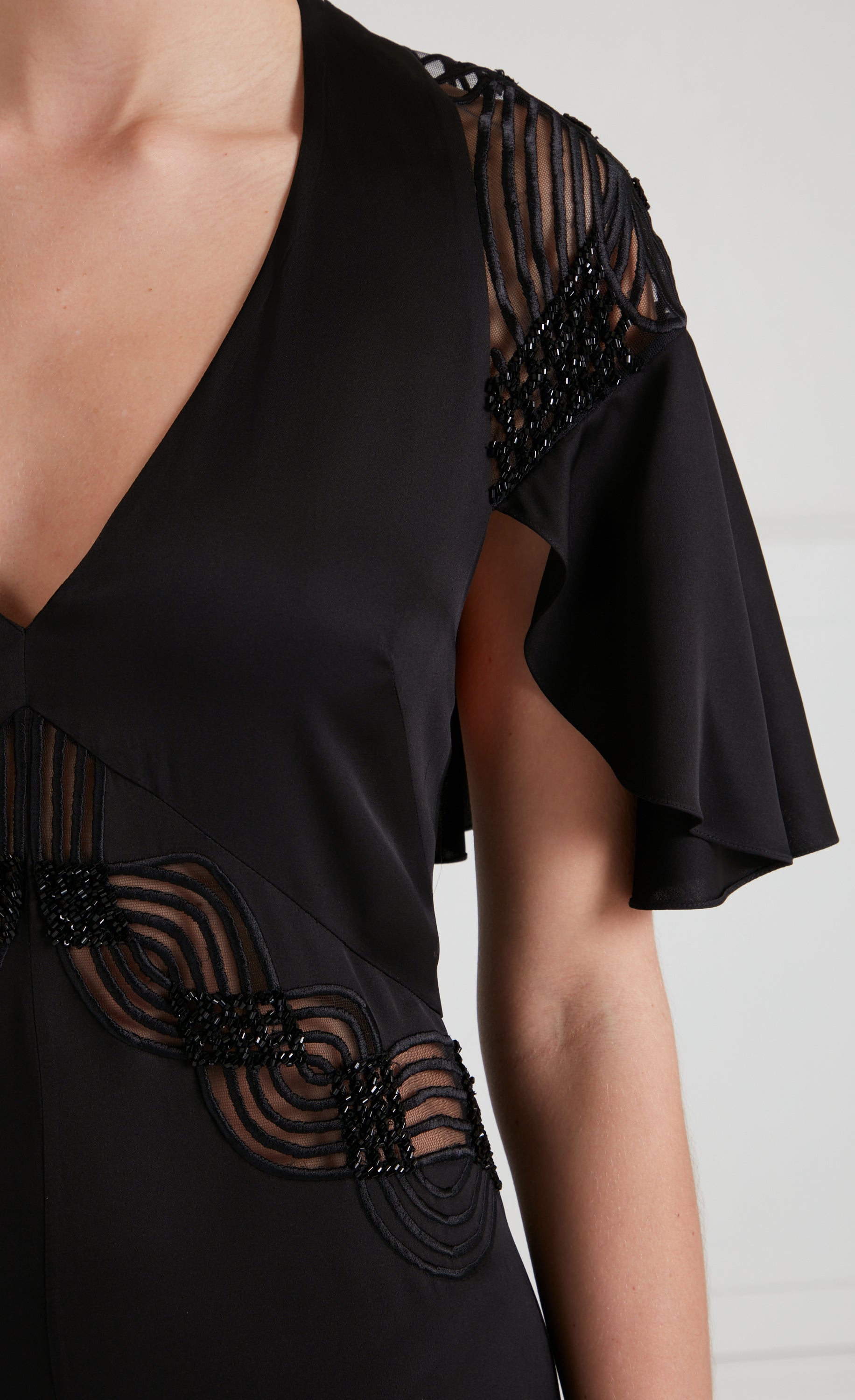 Imogen Cape Gown - Black