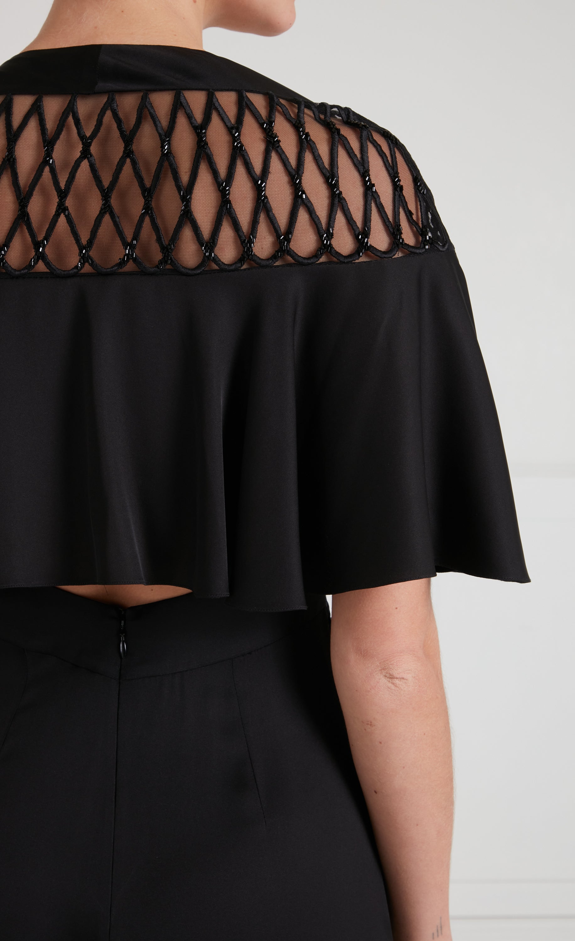Imogen Cape Gown - Black