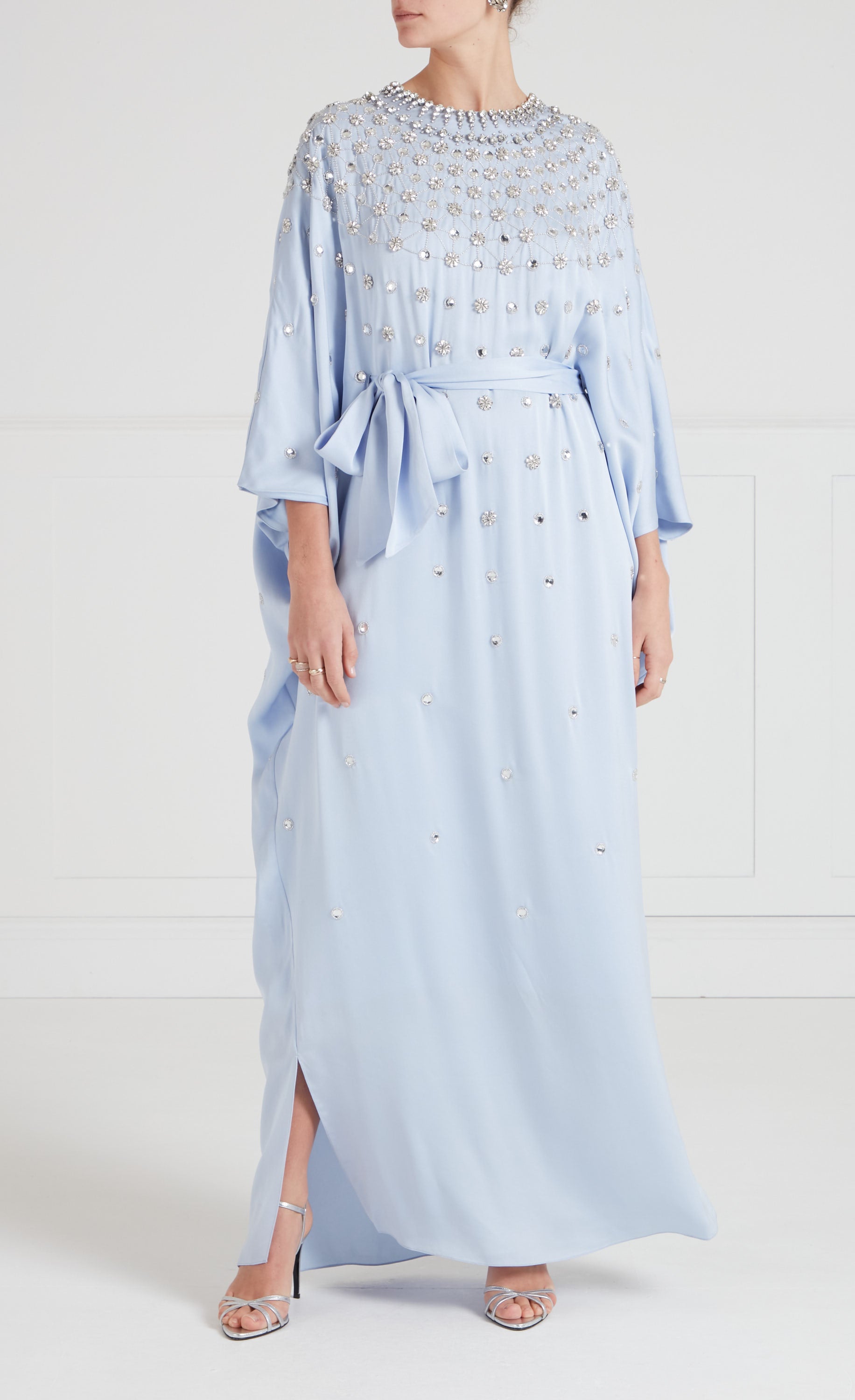 Layla Gown - Pale Blue & Silver