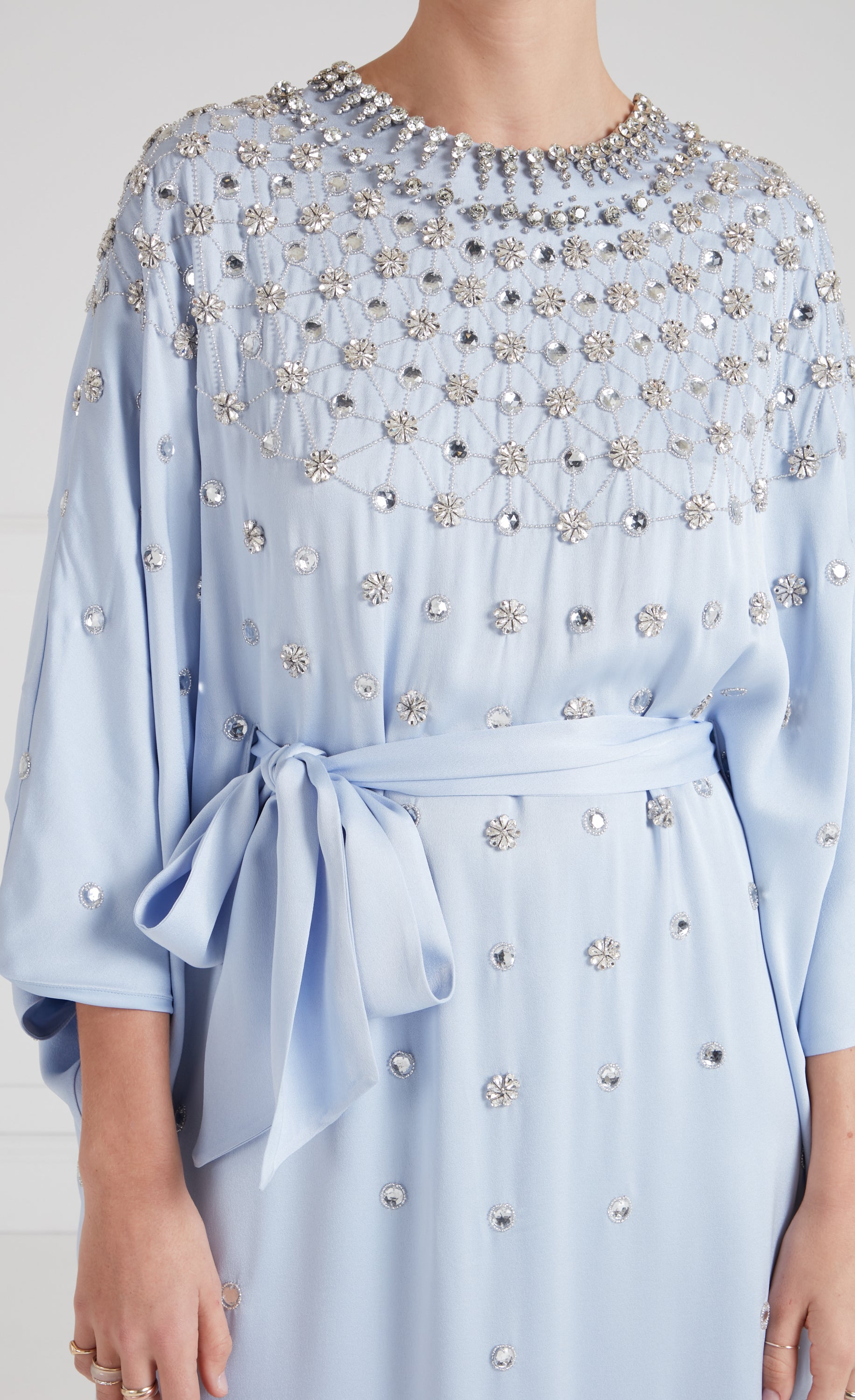 Layla Gown - Pale Blue & Silver