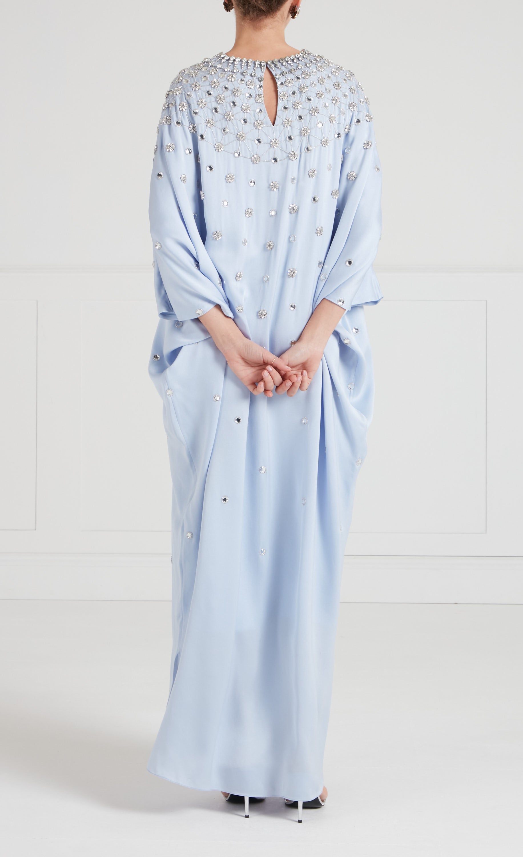 Layla Gown - Pale Blue & Silver