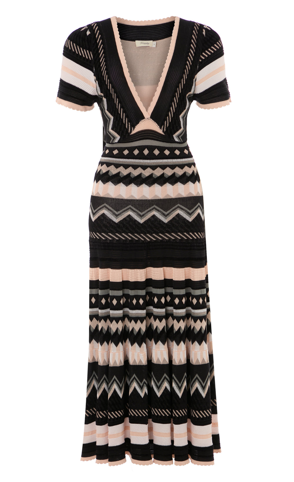 temperley london knit dress Temperley London Meryl V-Neck Knit Dress in Black