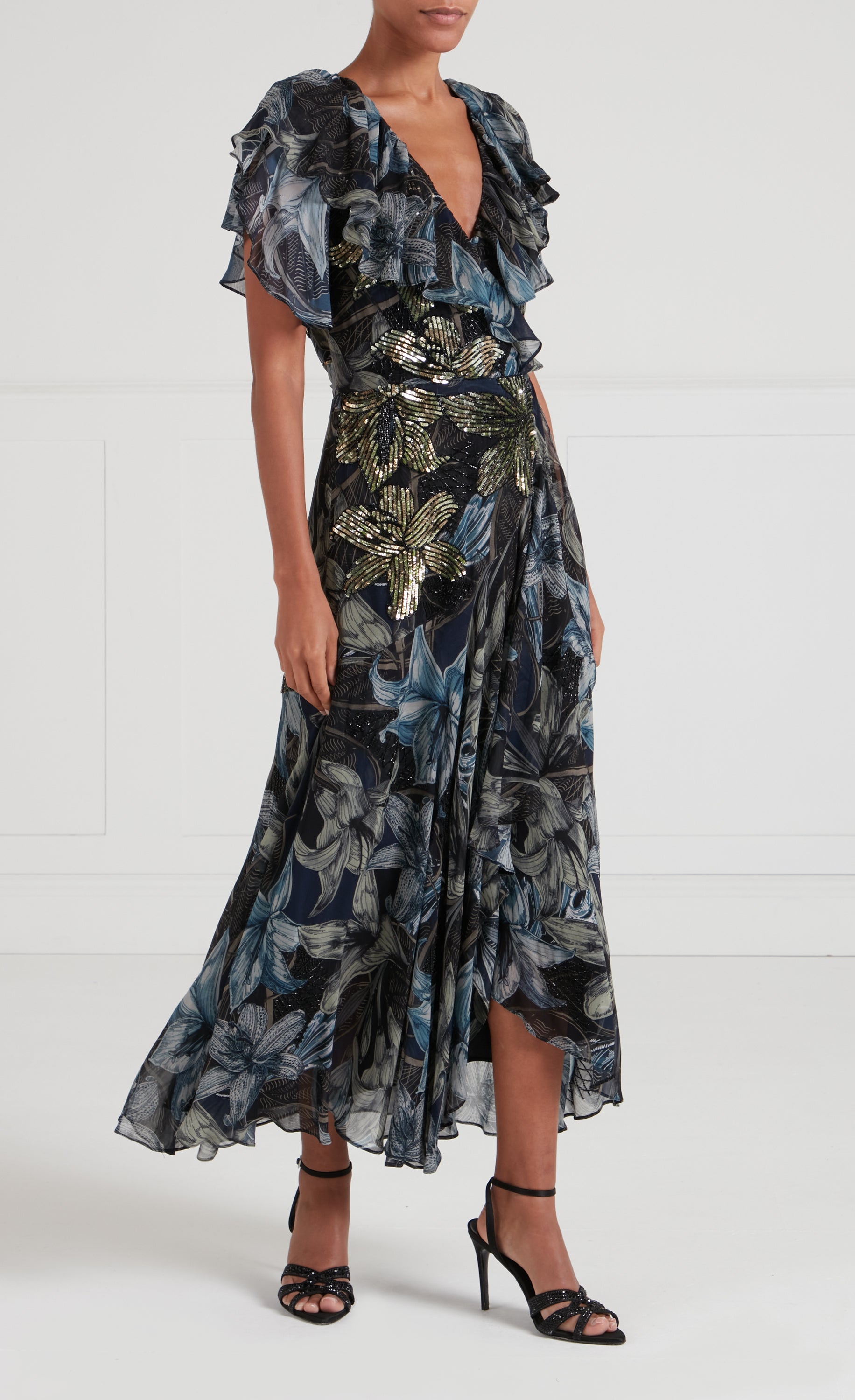 Nerissa Wrap Dress - Sapphire Blue