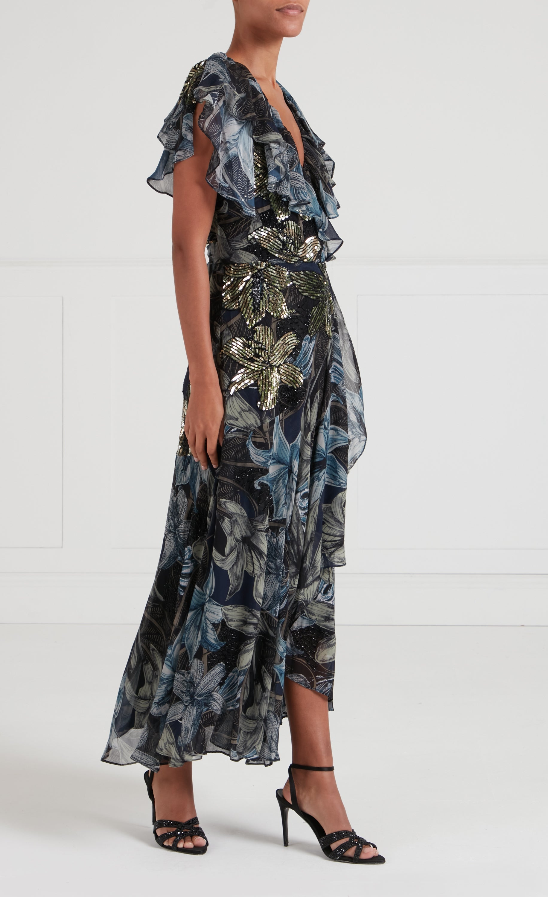 Nerissa Wrap Dress - Sapphire Blue