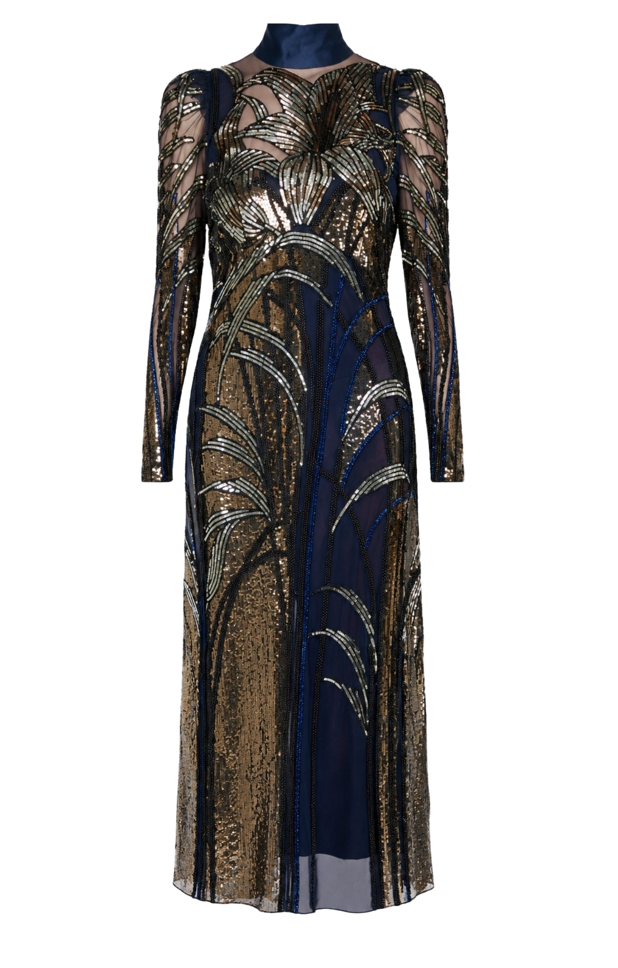 Mariana Sleeved Dress - Sapphire Blue