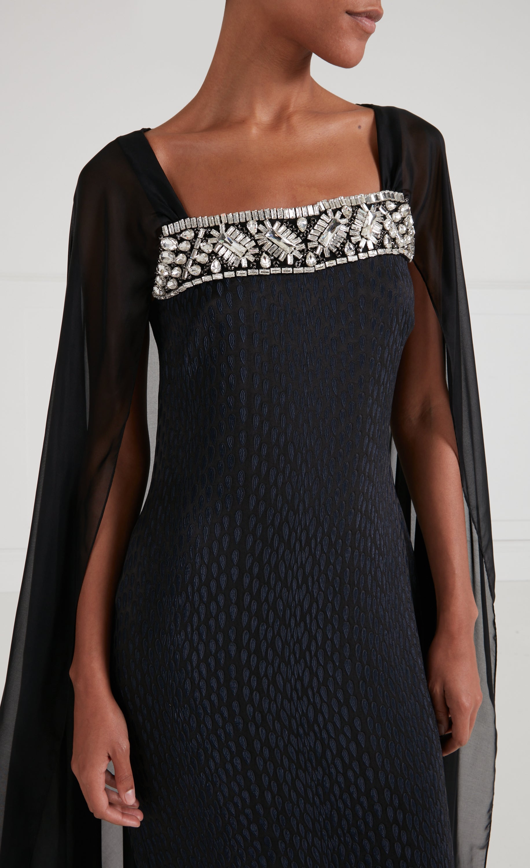 Pyramus Cape Gown - Black