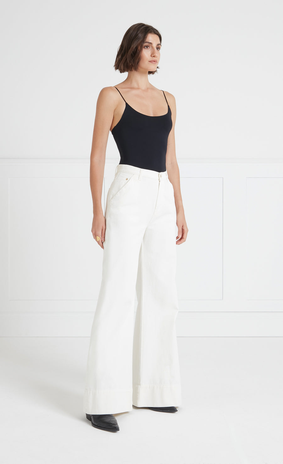 Raquel Wide Leg Jean - White