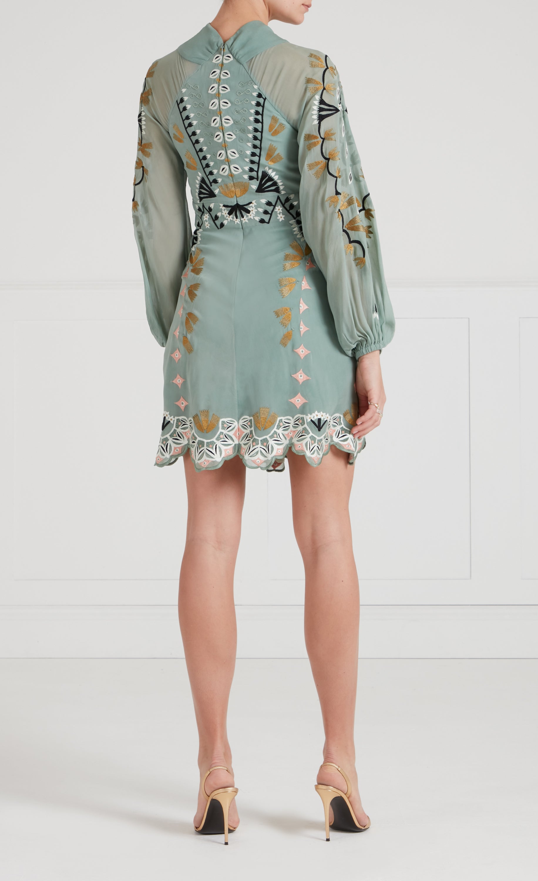 Rosalba Mini Dress - Jade Green