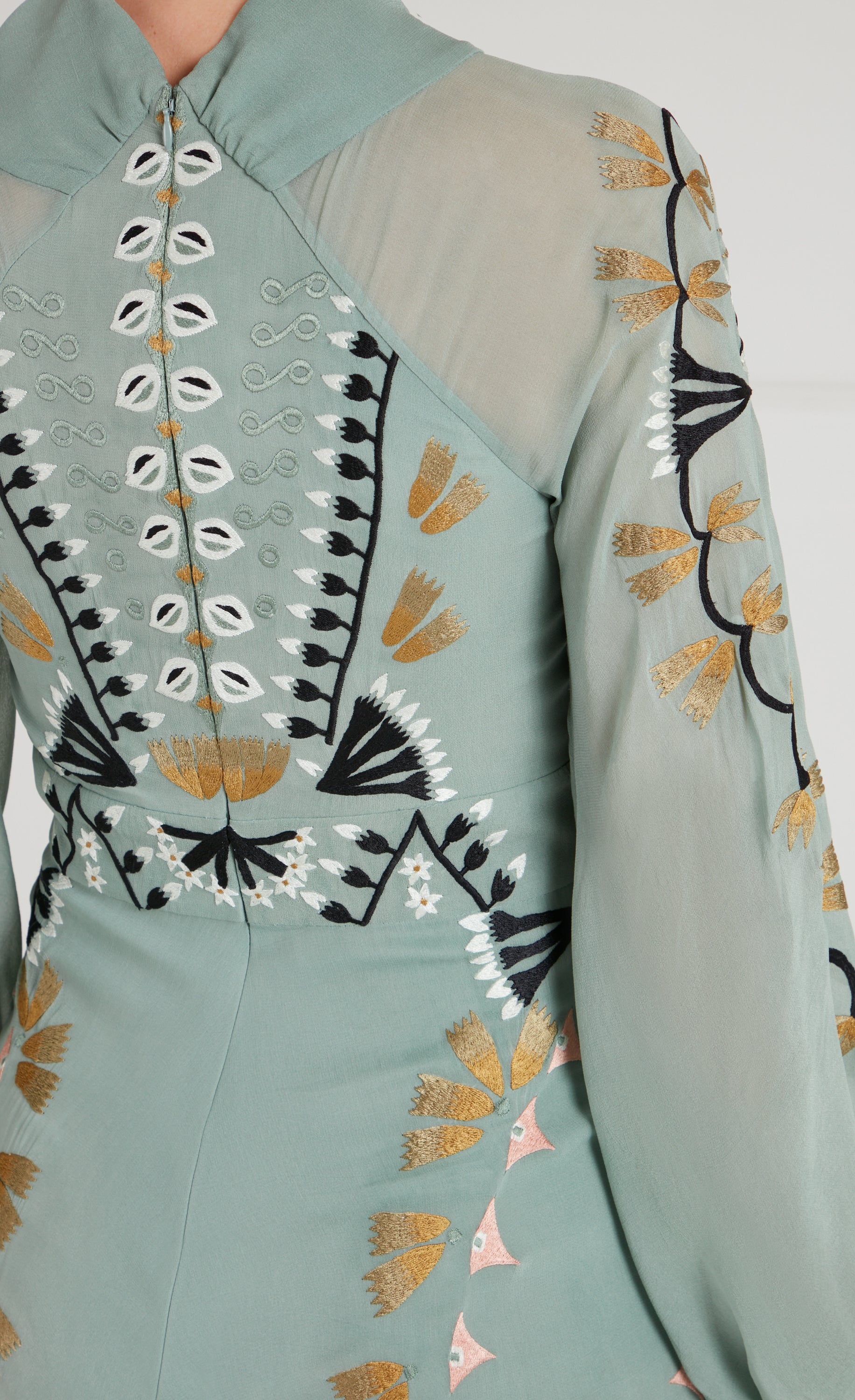 Rosalba Mini Dress - Jade Green