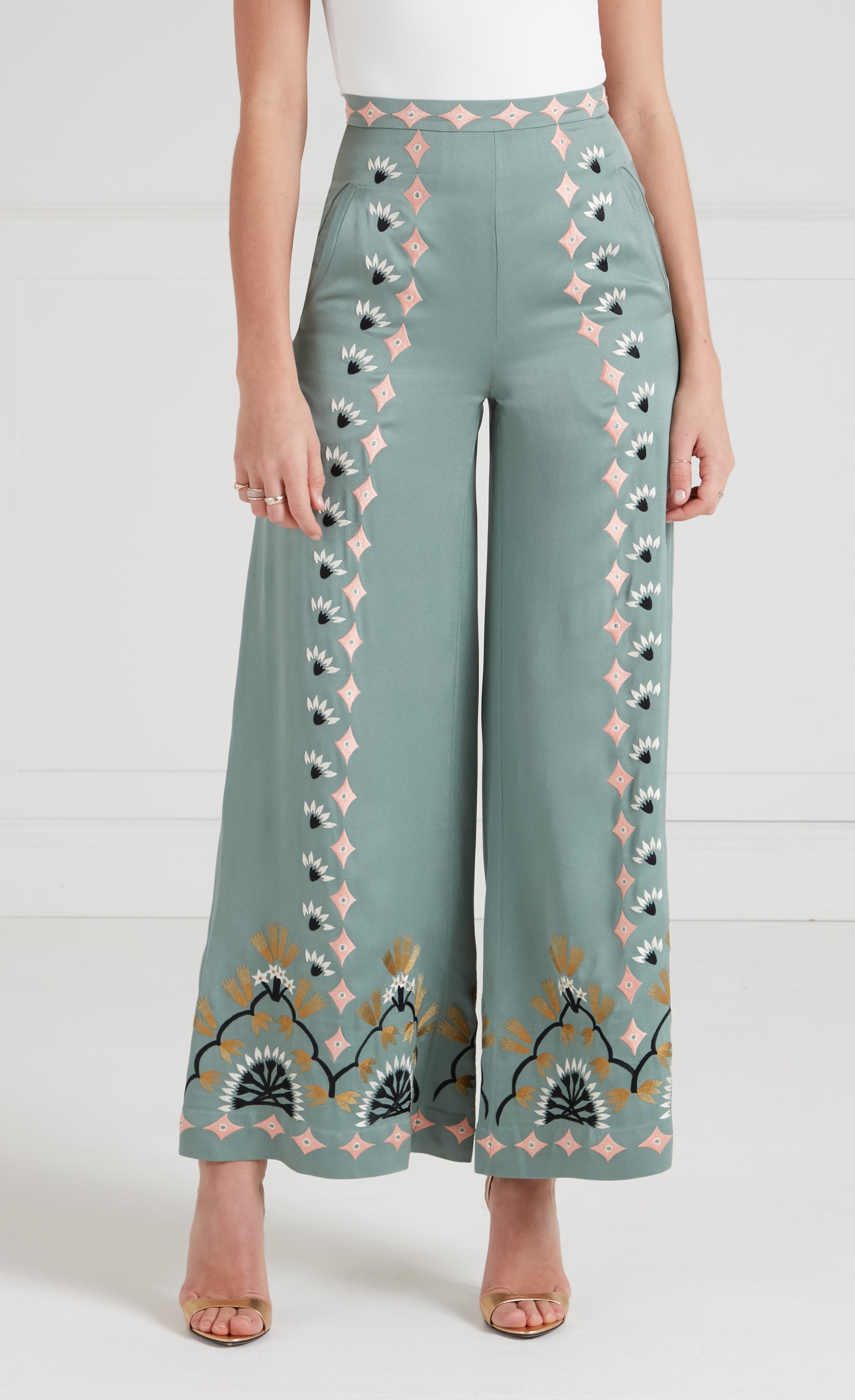Rosalba Trousers - Jade Green