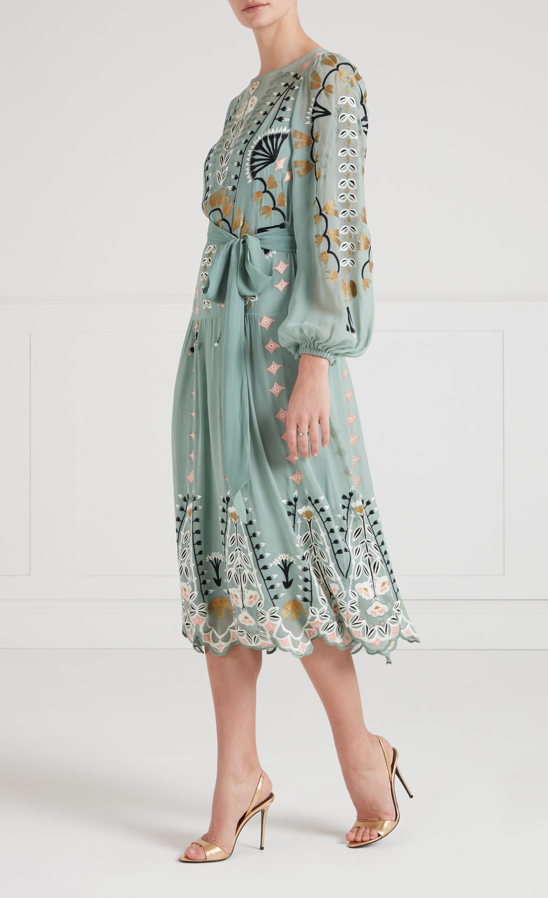 temperley london green dress Temperley Thalia Silk Gown