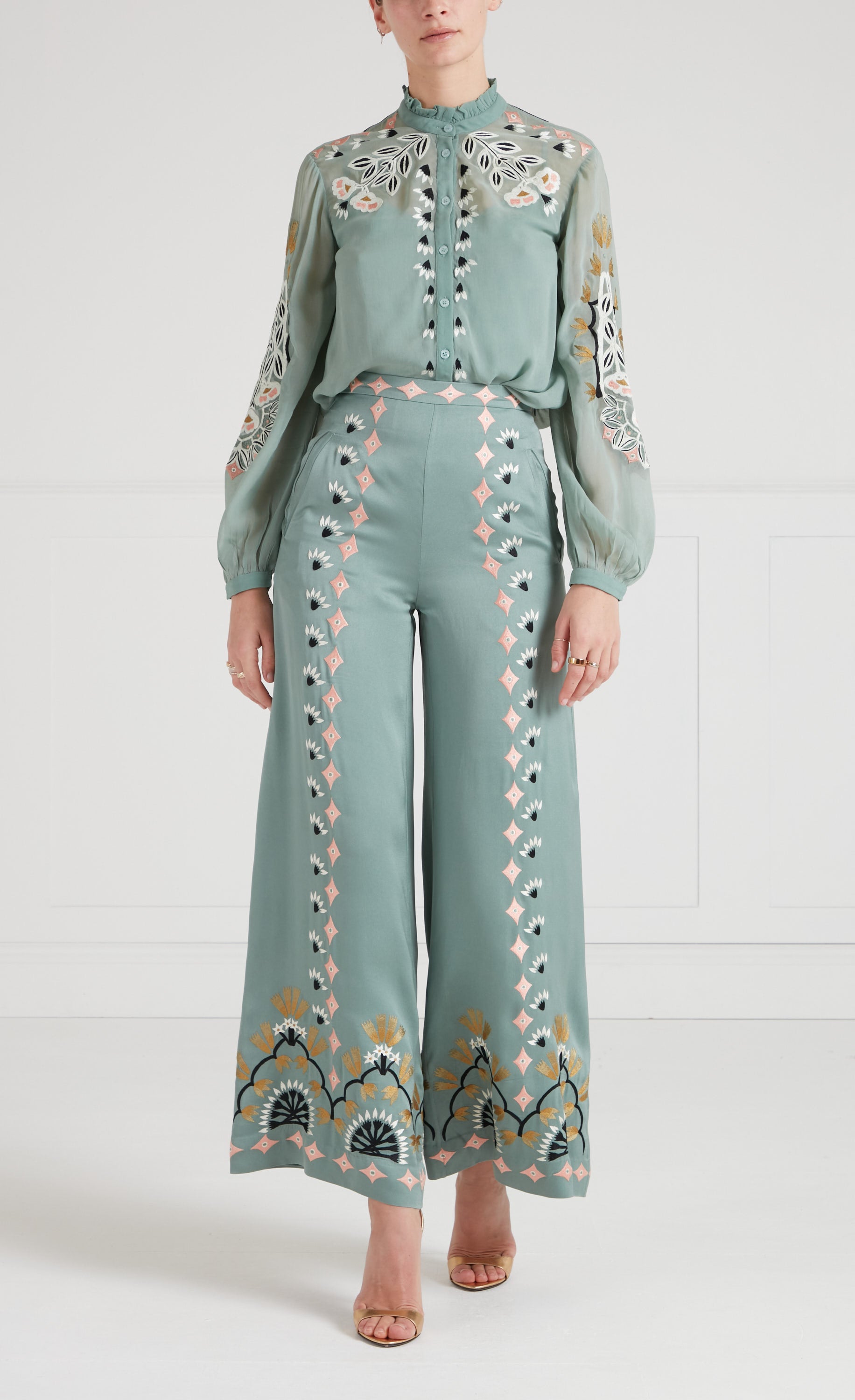 Rosalba Trousers - Jade Green