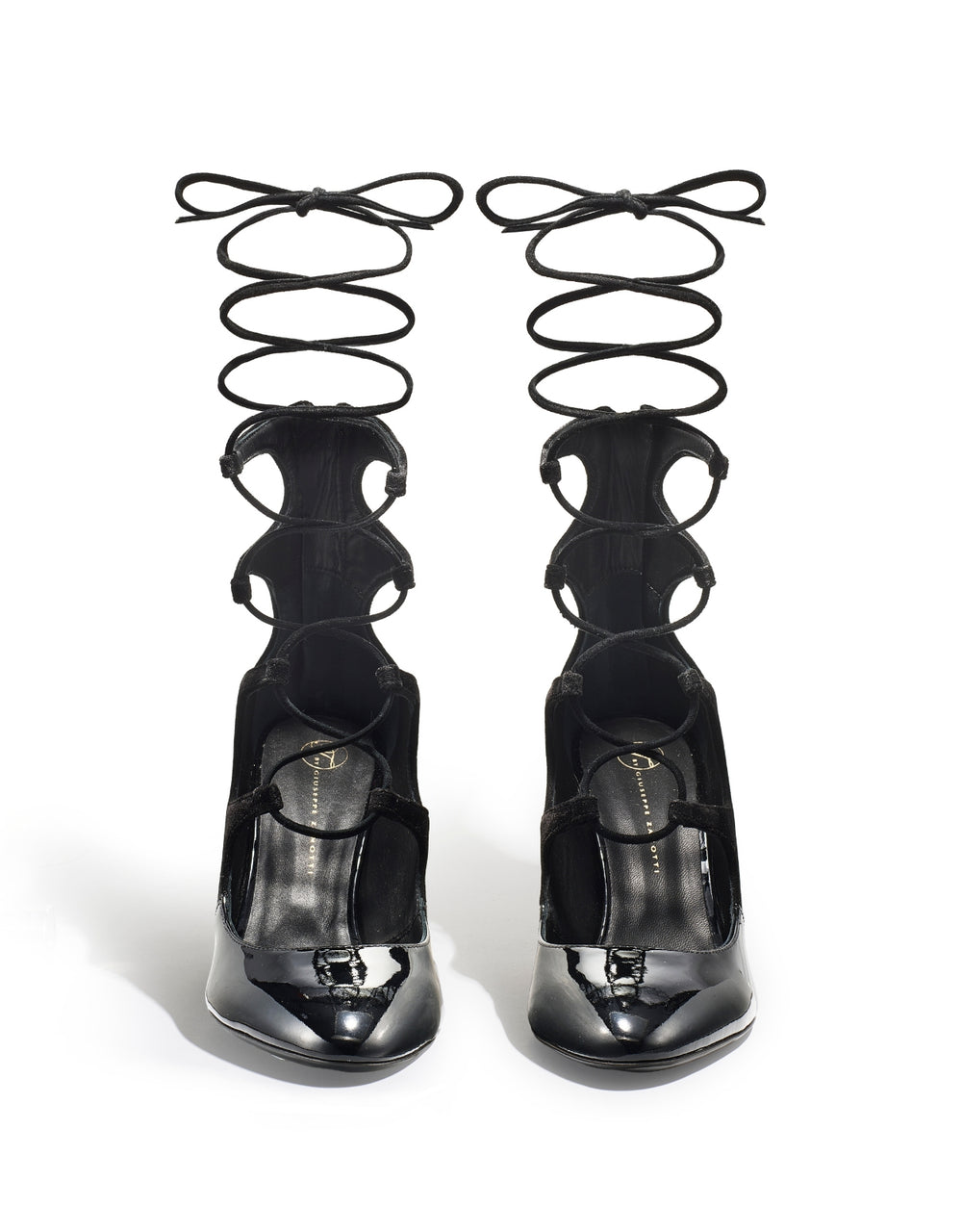 Siren Lace-Up Booties - Black