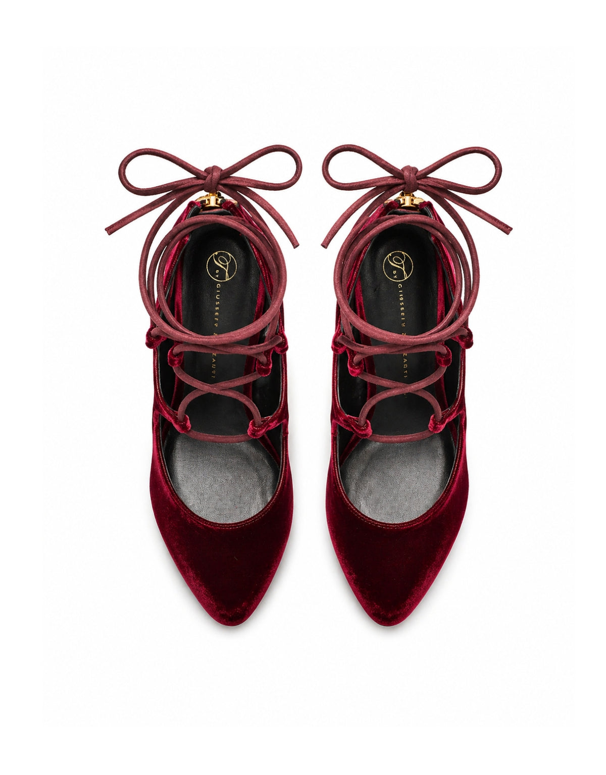 Siren Lace-Up Booties - Burgundy