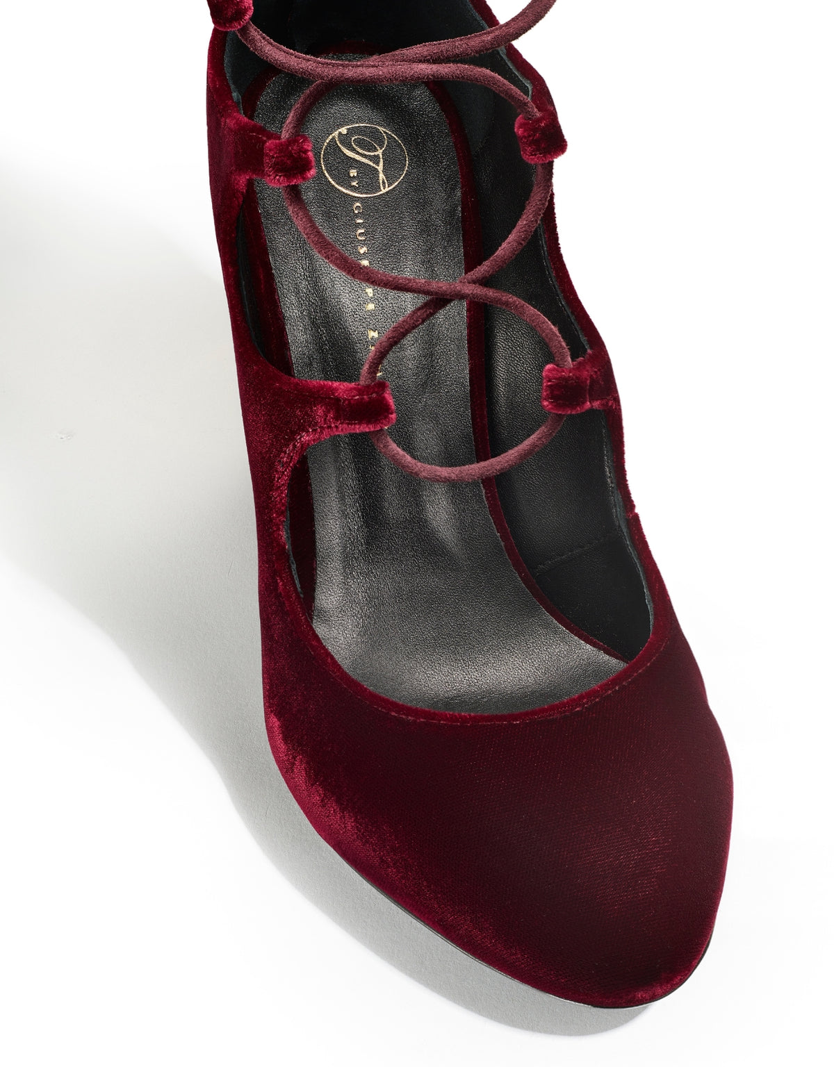 Siren Lace-Up Booties - Burgundy