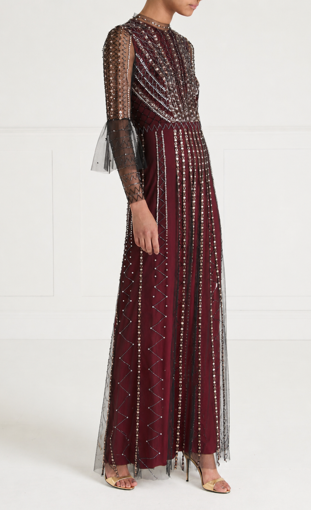 Sabel Tulle Gown - Claret