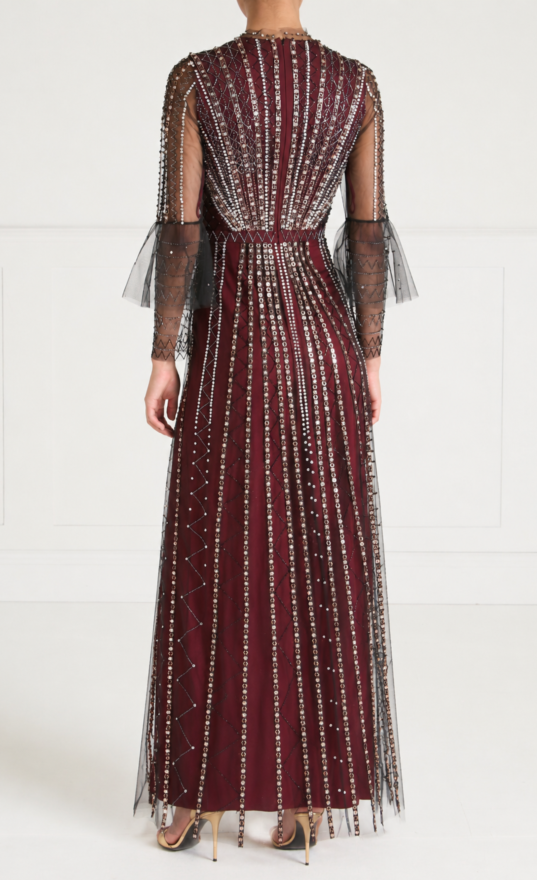 Sabel Tulle Gown - Claret