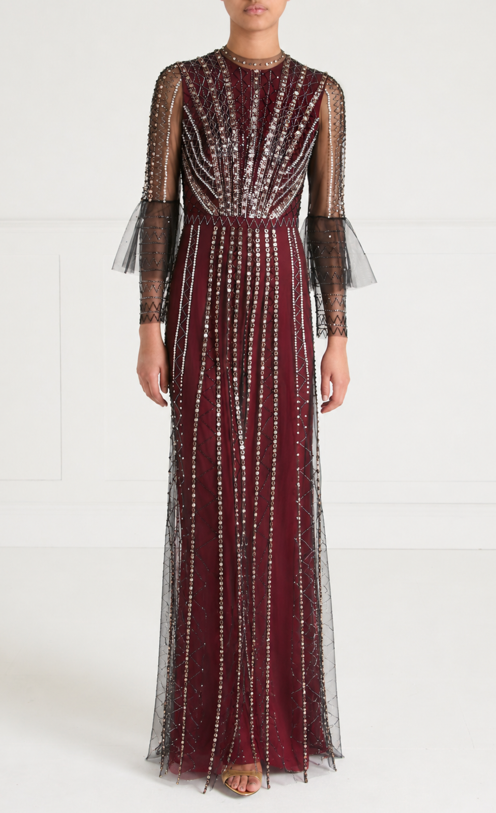 Sabel Tulle Gown - Claret