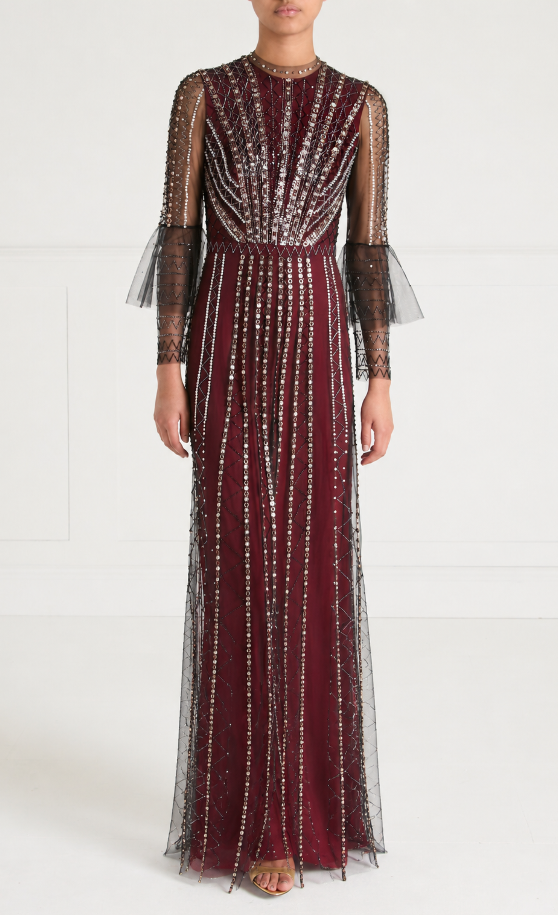 Sabel Tulle Gown - Claret