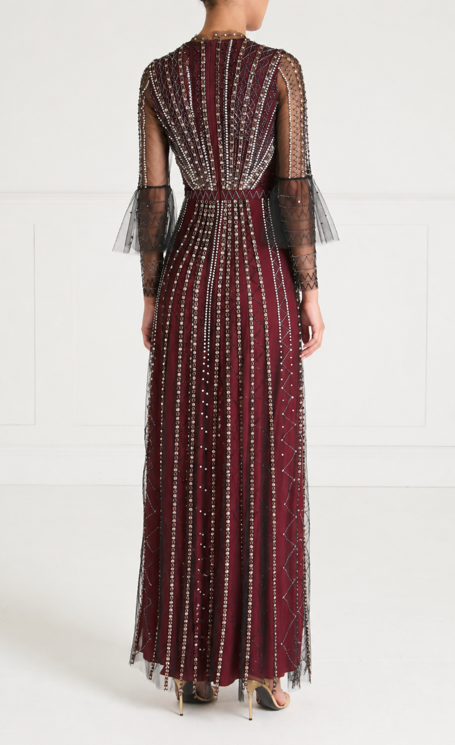 Sabel Tulle Gown - Claret